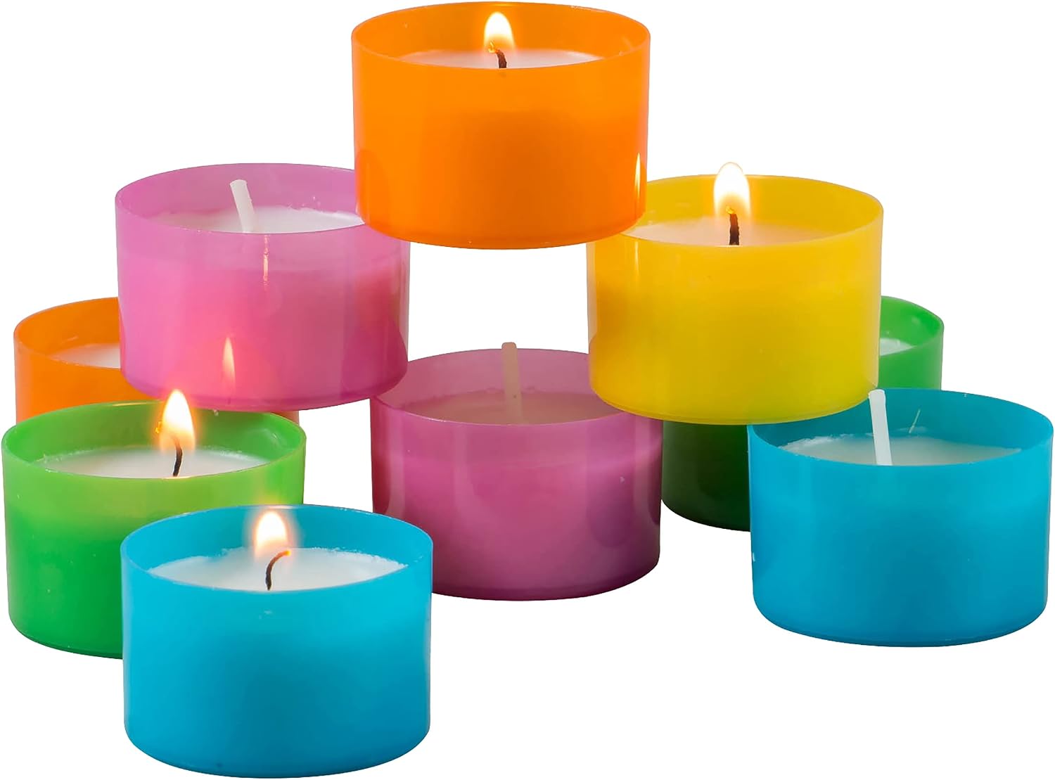 Stonebriar 96-Pack Multicolor Tea Lights