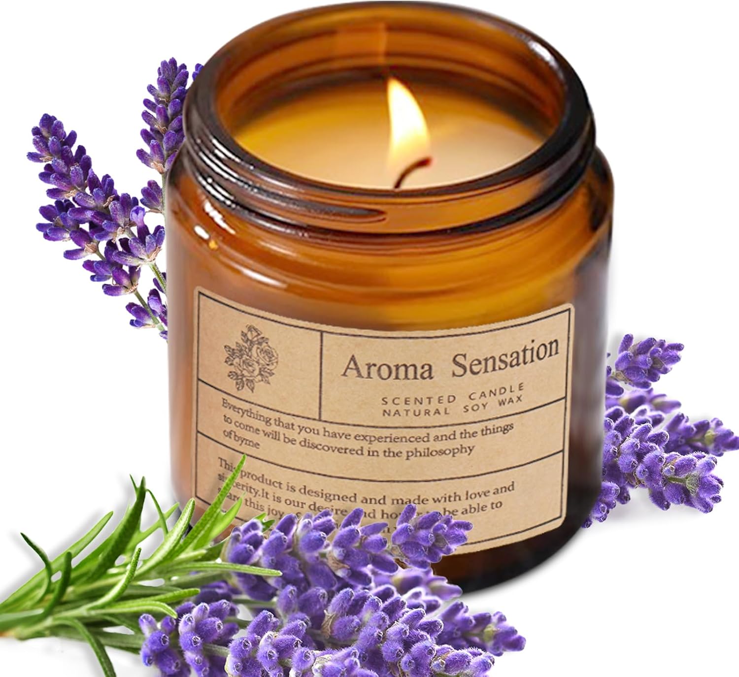 Organic Lavender Soy Candles - 7oz Non-Toxic Home Scent