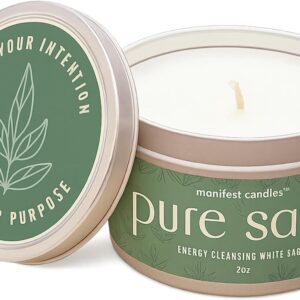 White Sage Candle for Cleansing | 45-Hr Burn Sage Smudge