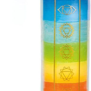 Simply Soson 7-Chakra Rainbow Candle, 2x8” – Meditation & Relaxation
