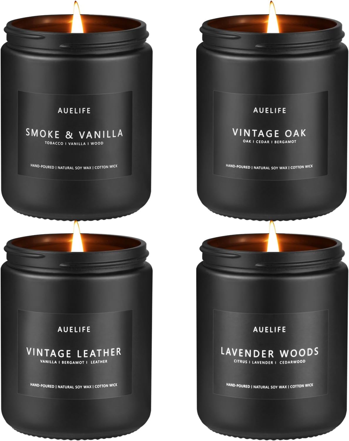 Men's Scented Candle Set - 4 Pack Gift Set