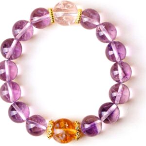 Natural Amethyst Bracelet – Unisex Meditation Jewelry