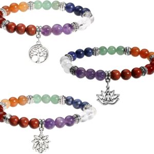 Eigso 7 Chakra Crystal Meditation Bracelet