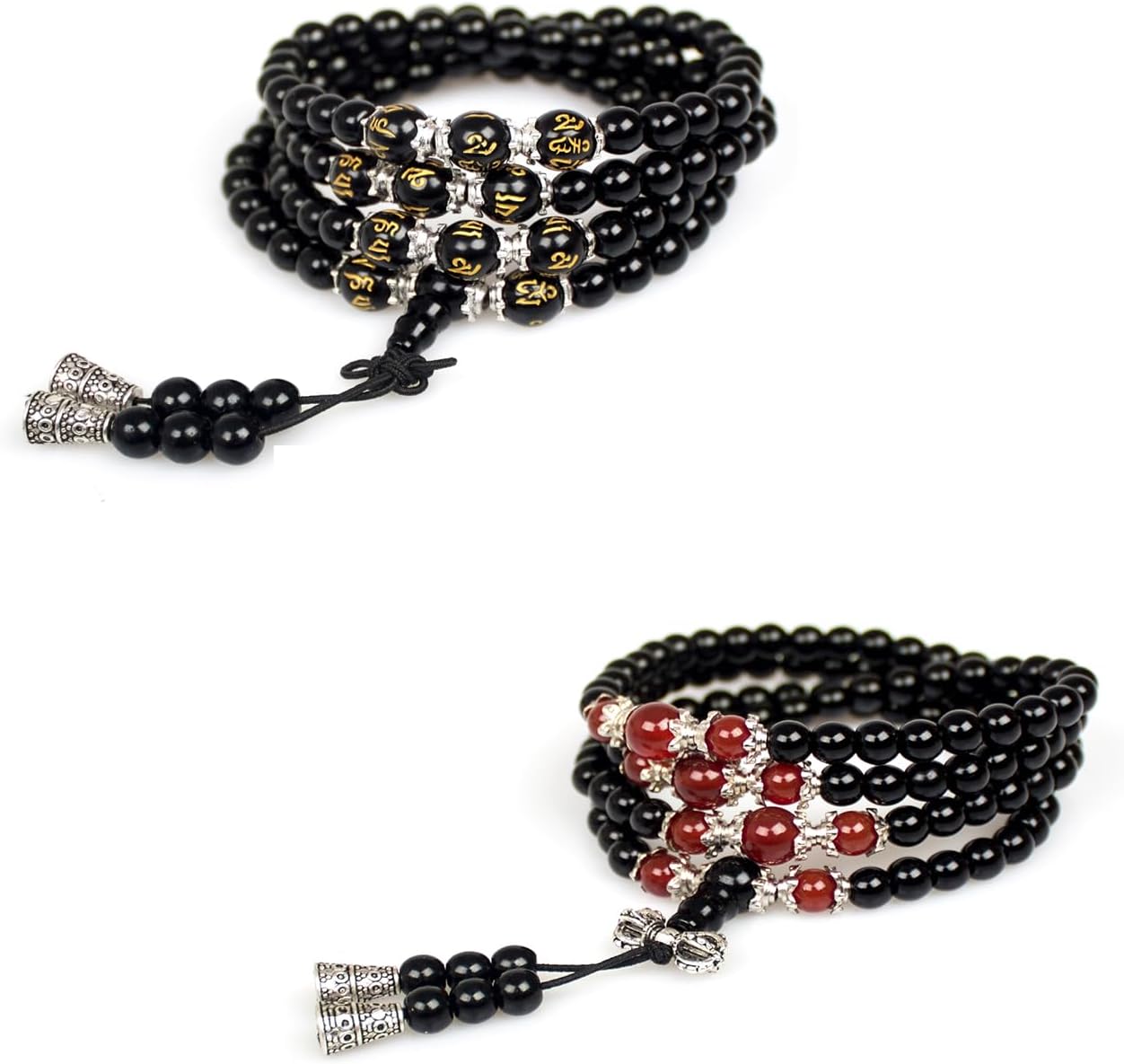 Obsidian & Tiger's Eye Beaded Meditation Bracelet
