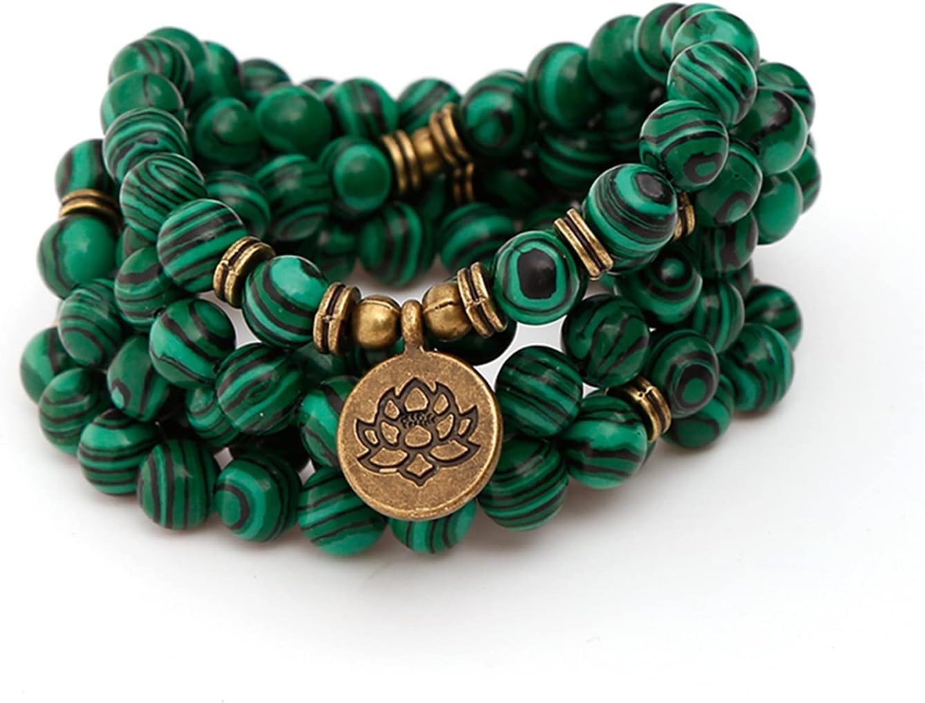 108 Bead Green Malachite Yoga Mala Bracelet
