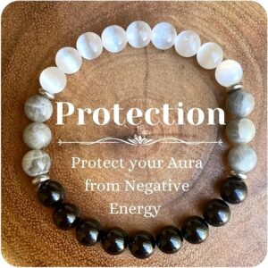 Obsidian Labradorite Bracelet – Healing Crystal Energy Jewelry