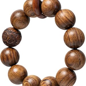 Chuanglian-Bird Hut Natural Bubinga Mala Beads Bracelet