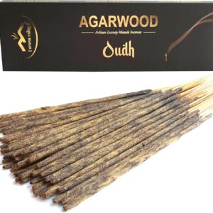 Premium Oud Agarwood Incense Sticks - 75 Min Burn - Luxury Masala Incense