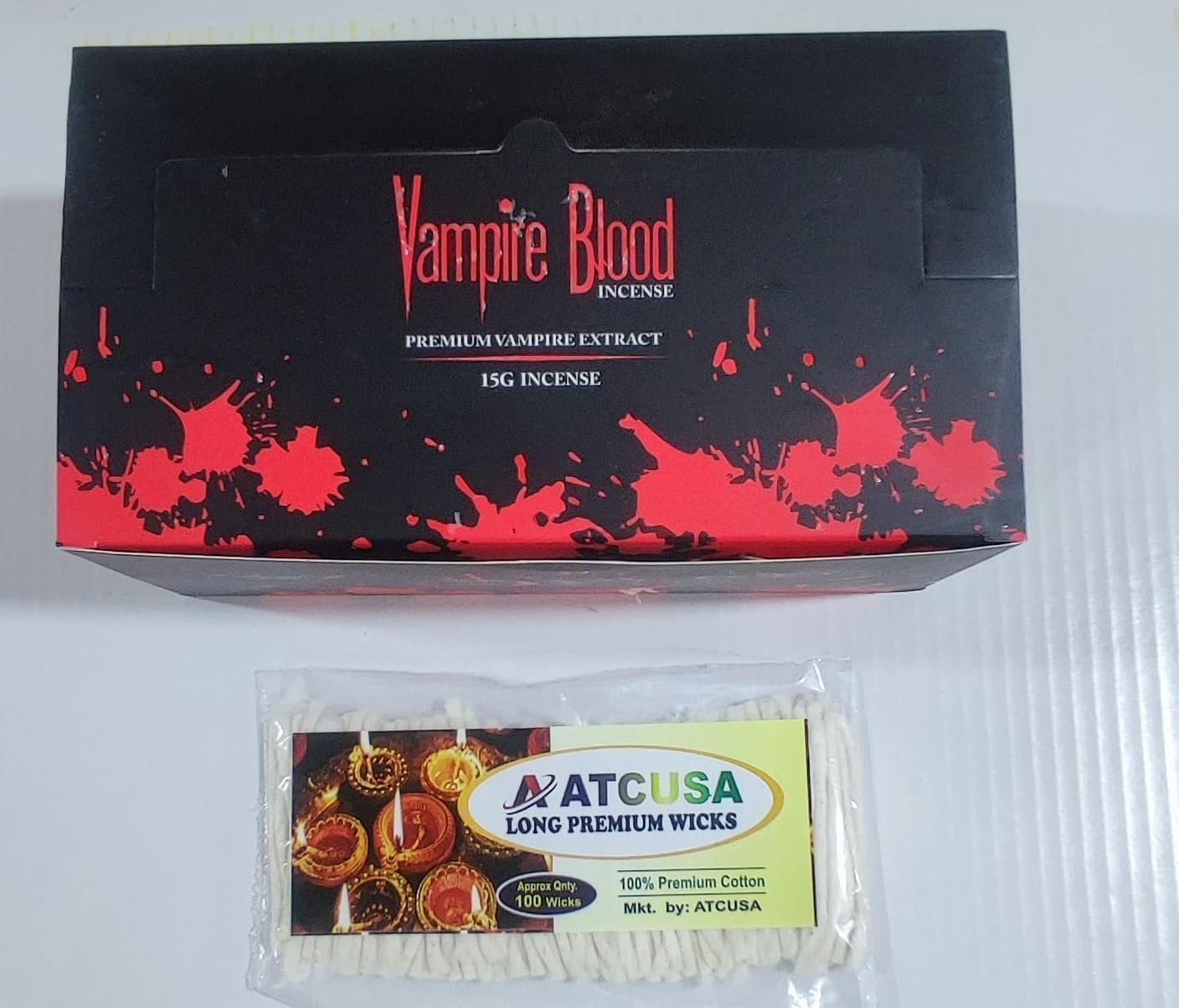 ATCUSA 12x Nandita Vampire Agarbathi Sticks w/ Wicks Combo