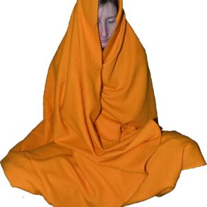 Gesar Pure Cashmere Travel Blanket (Saffron)