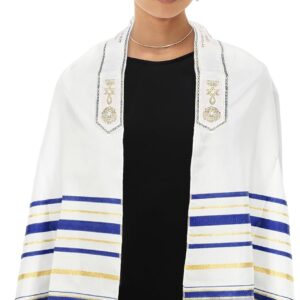 Messianic Tallit Prayer Shawl 72x22in w/Bag