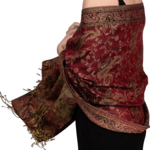 Achillea Paisley Pashmina Scarf – Exotic Evening Shawl