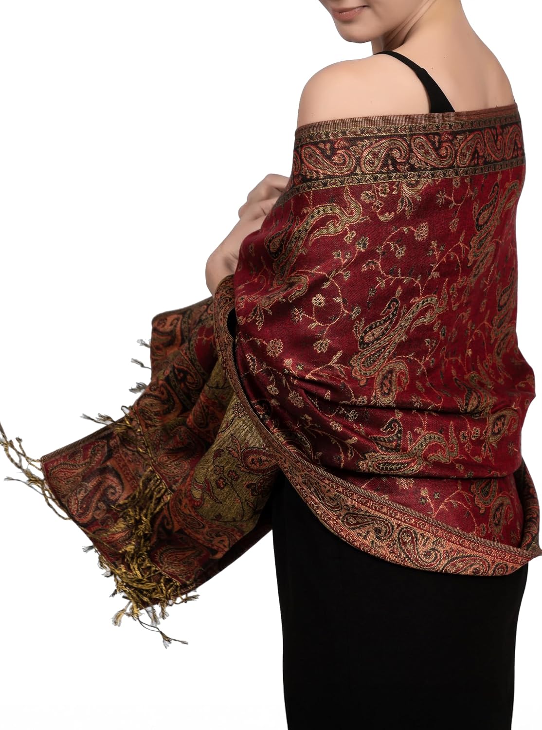 Achillea Paisley Pashmina Scarf – Exotic Evening Shawl