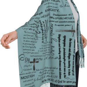 YQIUSM Inspirational Prayer Shawl with Scripture