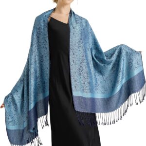 vimate Silky Paisley Pashmina Scarf - Double-Side Wrap