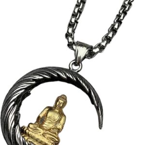 Chunky Buddha Pendant Necklace for Men