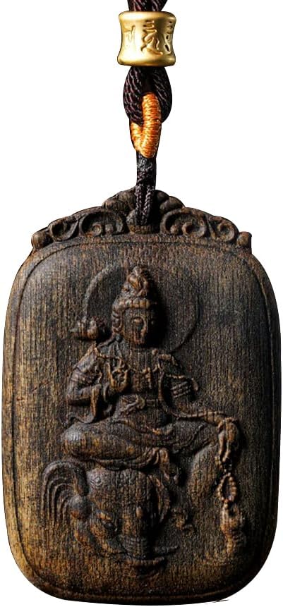 Vintage Agarwood Buddha Pendant, Luck & Blessings
