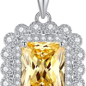 Hoisy 9K-18K White Gold Flower Pendant Necklace