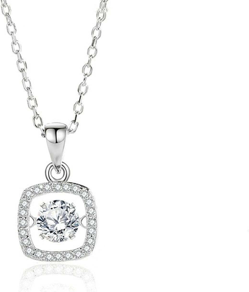 Elegant Hollow Square Pendant Necklace for Women