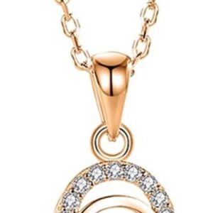 Hollow Clover Necklace with Lab Diamond & Moissanite