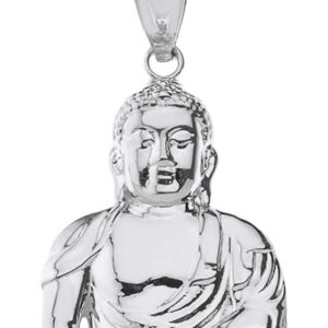 14K Gold Meditating Buddha Pendant Necklace – 1.63"