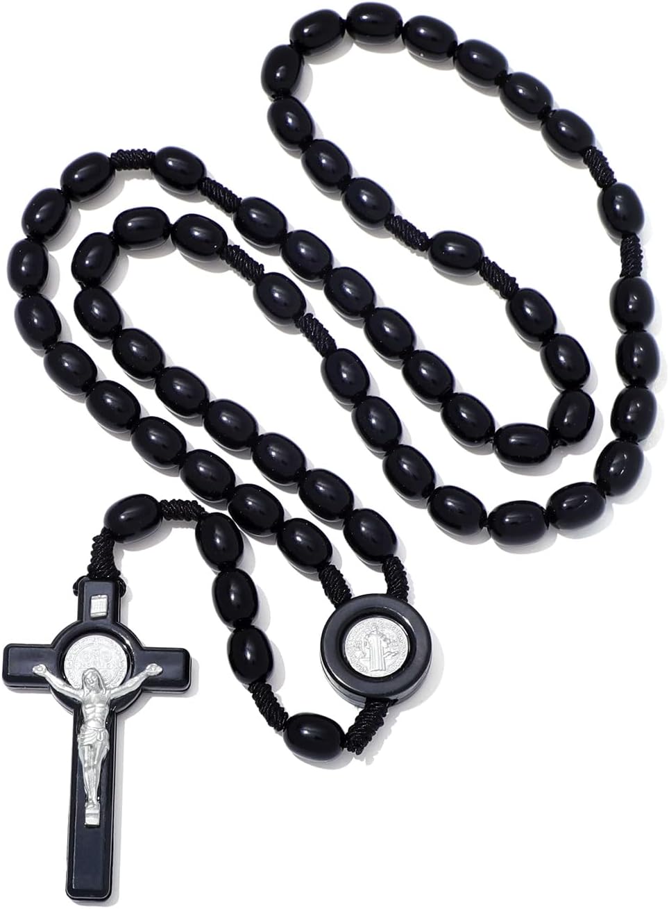 KOMI Men's Catholic Rosary Beads with Cross, Gift-Ready