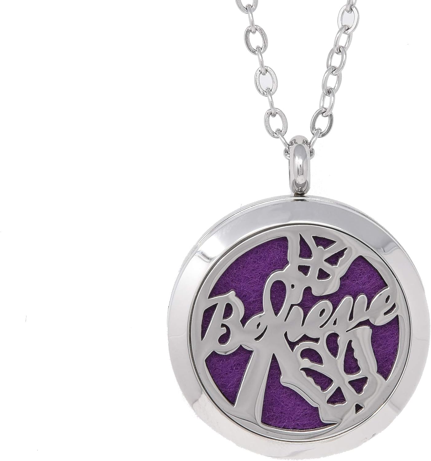 Aromatherapy Diffuser Necklace Stainless Steel Locket 2 Sizes