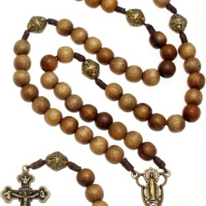 Alexander Castle Rosary in Brazilian Walnut with Gift Pouch