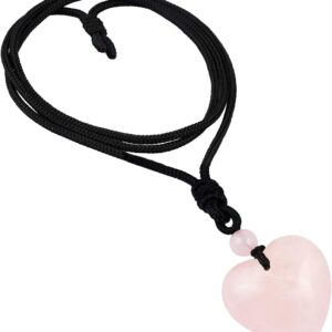 TUMBEELLUWA Carved Chakra Quartz Heart Necklace