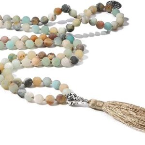 108 Bead Mala Necklace – Japa Meditation with Gemstones