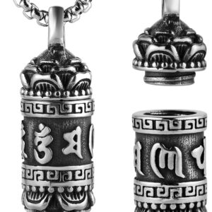STWTR Tibetan Cremation Ash Pendant Necklace w/ Chain
