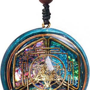 Sacred Geometry Orgone Pendant Necklace - Metatron's Cube Mandala