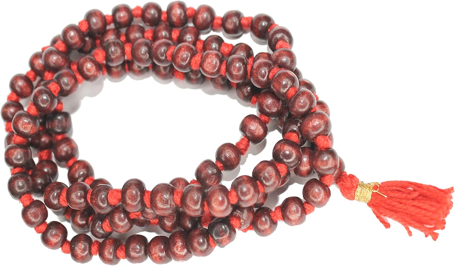 IS4A 8mm Rosewood Japa Mala Beads Necklace 108+1