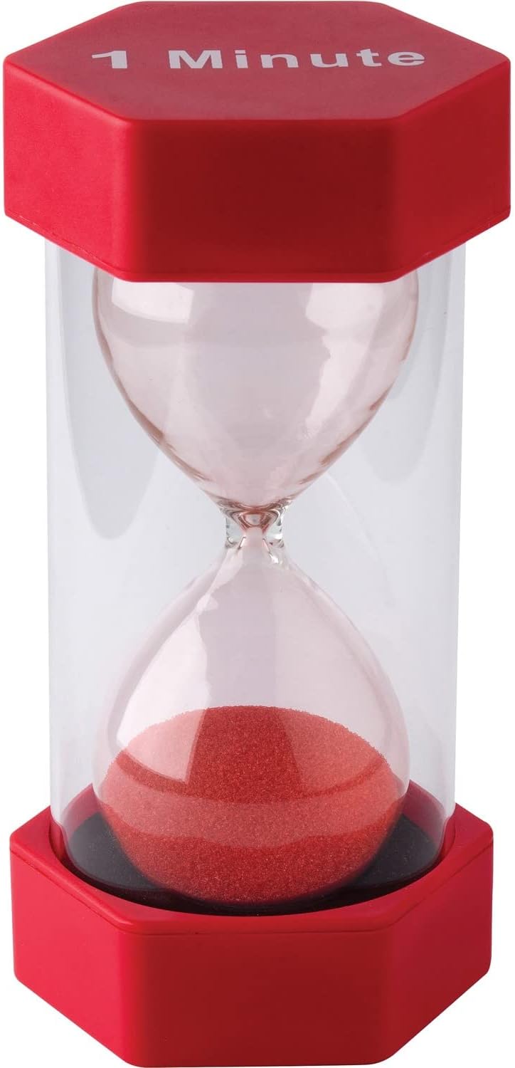 20657 Large Sand Timer, 1-Minute, Multicolor