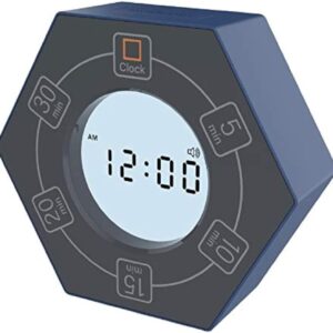 Hexagon Rotating Pomodoro Timer, ADHD-Friendly Clock - Blue