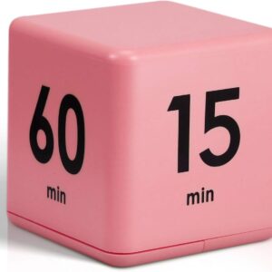 Weewooday Cube Timer, Pink - 4 Time Settings