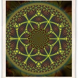 Psychedelic Sherpa Throw Blanket - Trippy Velvet - Mesca (Lg)