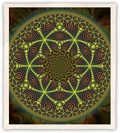 Psychedelic Sherpa Throw Blanket - Trippy Velvet - Mesca (Lg)