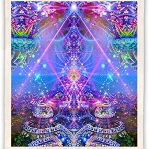 Psychedelic Throw Blanket - Soft Sherpa Fleece - Large