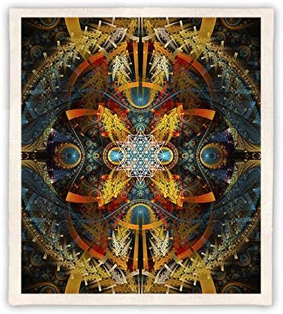 Merkaba Throw Blanket - Sherpa Fleece Star Blanket (Large)