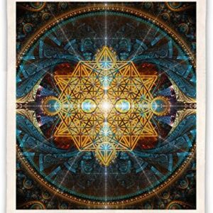 Sacred Geometry Throw Blanket - Sherpa Fleece | Large