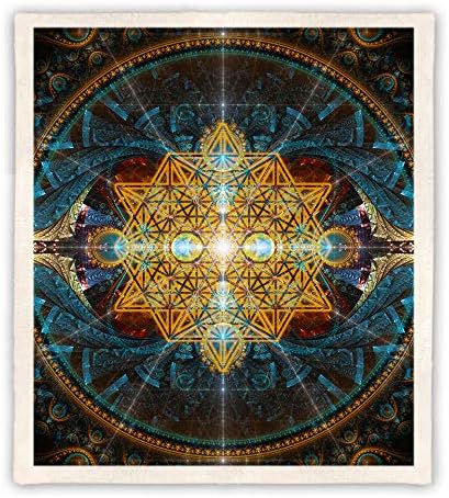 Sacred Geometry Throw Blanket - Sherpa Fleece | Large
