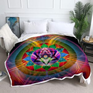 Chakra Throw Blanket – Soft Sherpa Fleece | Pumayana