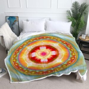 Cozy Heart Print Throw Blanket - Masa - Large
