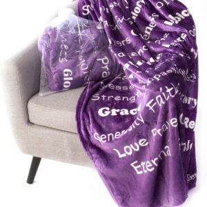Faith Plush Blanket – Christian-Themed Gift for Family