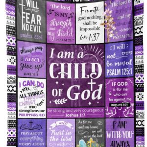 Purple 'Child of God' Christian Blanket for Women