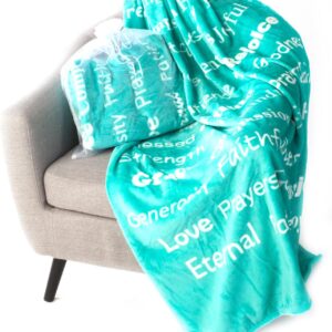 Faith-Themed Fleece Blanket - Christian Gift for Family