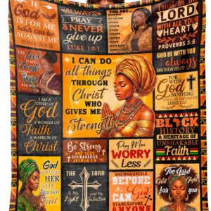 Christian Blanket for Black Women, Spiritual Gift 60x50"