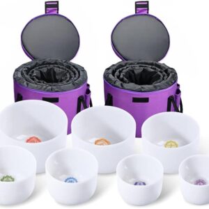 Crystal Singing Bowl Set, 432Hz, 7-Piece Kit