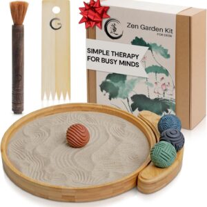 ENSO SENSORY Zen Garden Kit – 12” Desk Zen Décor & Mindfulness Tool